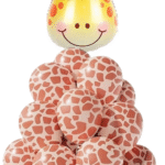 MPS MY PARTY SUPPLIERS® 21pcs combo set of Jungle Safari Animal Pattern Print Latex Balloons Tiger Stripes Lion Cow Wild Animals Print Balloons for Jungle Theme Birthday Decorations (giraffe)