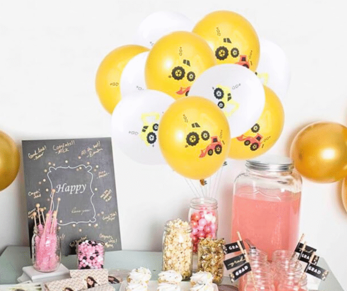 MPS My Party Suppliers 10pcs Construction theme latex balloons, Truck Excavator Balloons, Transportation theme balloons, Transportation party balloons - Image 2