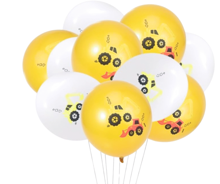 MPS My Party Suppliers 10pcs Construction theme latex balloons, Truck Excavator Balloons, Transportation theme balloons, Transportation party balloons - Image 4