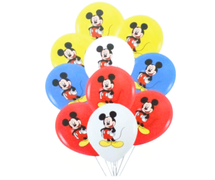 MPS My Party Suppliers 10pcs cartoon Mouse Birthday Decorations, Festive Latex Balloons Set, Fantasy Party Supplies for Kids Boys and Girls, latex Balloon