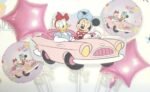 MPS My Party Suppliers Beautiful Combo Set of 5 Minnie Mouse and Daisy Duck in Car Foil Balloons for birthday decoration, Baby Shower, Events Decoration. Minnie Mouse foil balloon. Car balloon. - Image 8