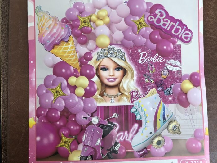 MPS My Party Suppliers 82pcs Barbie Theme Balloons kit, Princess Theme Party, Balloons girls Party Decoration, Barbie Balloon Set for girls, Barbie doll Princess banner, princess theme decoration - Image 3