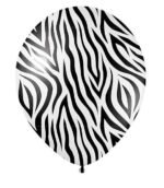 MPS MY PARTY SUPPLIERS® 21pcs combo set of Jungle Safari Animal Pattern Print Latex Balloons Tiger Stripes Lion Cow Wild Animals Print Balloons for Jungle Theme Birthday Decorations (zebra) - Image 2