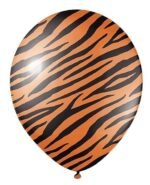 MPS MY PARTY SUPPLIERS® 21pcs combo set of Jungle Safari Animal Pattern Print Latex Balloons Tiger Stripes Lion Cow Wild Animals Print Balloons for Jungle Theme Birthday Decorations (tiger) - Image 3