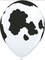 MPS MY PARTY SUPPLIERS® Set of 20 Jungle Safari Animal Pattern Print Latex Balloons 12inch Tiger Stripes Lion Cow Dog Wild Animals Print Balloons for Jungle Theme Birthday Decorations (cow print) - Image 2