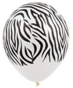 MPS MY PARTY SUPPLIERS® Set of 20 Jungle Safari Animal Pattern Print Latex Balloons 12inch Tiger Stripes Lion Cow Dog Wild Animals Print Balloons for Jungle Theme Birthday Decorations (black stripes) - Image 4