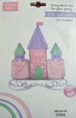 MPS MY PARTY SUPPLIERS® 1pc Self standing princess castle with 3 minarets & flag foil Balloon, Princess themed party supplies backdrop, Princess foil Balloons for decoration (castle balloon) - Image 2