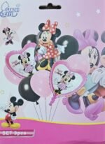 MPS MY PARTY SUPPLIERS® Set of 9 cartoon Mouse Birthday Decorations, Festive Latex Balloons Set, Fantasy Party Supplies for Kids Boys and Girls, latex Balloon minnie mouse heart shaped balloons - Image 2