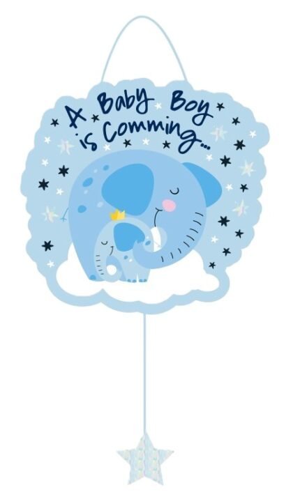 MPS MY PARTY SUPPLIERS® 1pc Pull String Eelphant Pinata/Goodies Bag, Khoi Bag, Multicolor Pinata, Baby shower theme