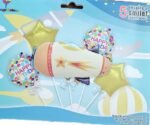 MPS MY PARTY SUPPLIERS® Set of 5 Airplane foil balloon, Aeroplane Shape Foil Balloon decoration ideas, aviation transport theme birthday decoration, golden star balloons, helicopter foil balloon - Image 3