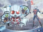 MPS MY PARTY SUPPLIERS® Set of 5 Ant man Themed Birthday Decorations Foil Balloons Superhero Birthday Decoration Balloon Cartoon Ant Man Foil Balloons Kids Balloons for kids Party With Silver Stars - Image 3