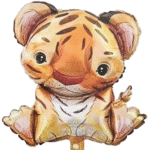 MPS MY PARTY SUPPLIERS® 1pc 50 * 60cm Tiger foil balloon, animal balloon decoration, safari animals foil balloon, Jungle theme birthday decoration, Wild animal foil balloons