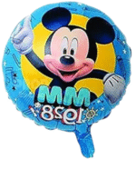 MPS MY PARTY SUPPLIERS® Set of 9 Mickey Mouse Foil Balloons for kids birthday decoration, Cartoon character foil balloon, red blue latex balloons decoration ideas, Large size mickey foil balloon - Image 3
