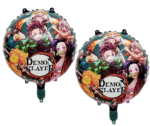 MPS MY PARTY SUPPLIERS® Set of 5 Anime cartoon character Nezuko foil balloons, cartoon balloons for kids birthday decoration, pink heart balloons, Anime theme decoration - Image 4