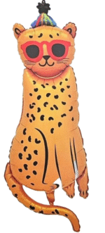 MPS MY PARTY SUPPLIERS® 1pc 119*49cm Leopard foil balloon, Animal Leopard Balloons, safari animals foil balloon, Jungle theme birthday decoration, Wild animal Cheetah Birthday Party Decoration Balloon - Image 7