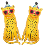 MPS MY PARTY SUPPLIERS® 1pc 119*49cm Leopard foil balloon, Animal Leopard Balloons, safari animals foil balloon, Jungle theme birthday decoration, Wild animal Cheetah Birthday Party Decoration Balloon - Image 9
