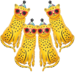 MPS MY PARTY SUPPLIERS® 1pc 119*49cm Leopard foil balloon, Animal Leopard Balloons, safari animals foil balloon, Jungle theme birthday decoration, Wild animal Cheetah Birthday Party Decoration Balloon - Image 2
