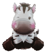 MPS MY PARTY SUPPLIERS® 1pc 42 * 60cm Zebra foil balloon for kids, animal balloon decoration, safari animal foil balloon, jungle theme birthday decoration, Zebra balloon