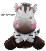 MPS MY PARTY SUPPLIERS® 1pc 42 * 60cm Zebra foil balloon for kids, animal balloon decoration, safari animal foil balloon, jungle theme birthday decoration, Zebra balloon - Image 3