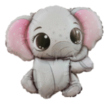 MPS MY PARTY SUPPLIERS® 1pc 62 * 60cm Elephant foil balloon for kids, animal balloon decoration, safari animal balloon, jungle theme birthday decor, Baby elephant foil balloon