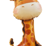 MPS MY PARTY SUPPLIERS® 1pc 81 * 41cm Giraffe foil balloon for kids, Jungle safari theme decorations, Cute animal foil balloons Jungle animal print balloons, Giraffe balloon