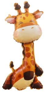 MPS MY PARTY SUPPLIERS® 1pc 81 * 41cm Giraffe foil balloon for kids, Jungle safari theme decorations, Cute animal foil balloons Jungle animal print balloons, Giraffe balloon