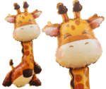 MPS MY PARTY SUPPLIERS® 1pc 81 * 41cm Giraffe foil balloon for kids, Jungle safari theme decorations, Cute animal foil balloons Jungle animal print balloons, Giraffe balloon - Image 2