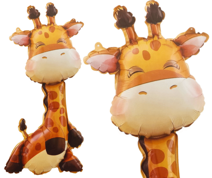 MPS MY PARTY SUPPLIERS® 1pc 81 * 41cm Giraffe foil balloon for kids, Jungle safari theme decorations, Cute animal foil balloons Jungle animal print balloons, Giraffe balloon - Image 2