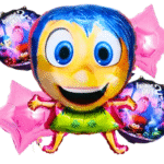 MPS MY PARTY SUPPLIERS® Set of 5 Cartoon girl foil balloon, animation Theme Party, Balloons kids Party Decoration, Cartoon Foil Balloon, pink star balloons