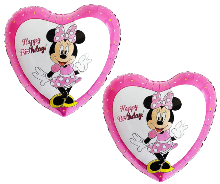MPS MY PARTY SUPPLIERS® Set of 9 cartoon Mouse Birthday Decorations, Festive Latex Balloons Set, Fantasy Party Supplies for Kids Boys and Girls, latex Balloon minnie mouse heart shaped balloons - Image 4