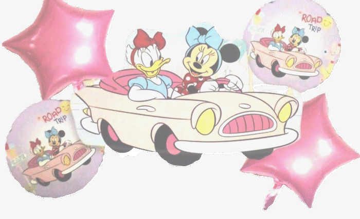 MPS My Party Suppliers Beautiful Combo Set of 5 Minnie Mouse and Daisy Duck in Car Foil Balloons for birthday decoration, Baby Shower, Events Decoration. Minnie Mouse foil balloon. Car balloon. - Image 7
