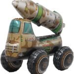 MPS My Party Suppliers 1pc Self Standing Missile truck Foil Balloon, Truck balloon with army print, Army theme Decoration, Military theme decoration balloons, Party foil balloon, Tansportation theme