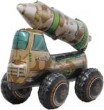 MPS My Party Suppliers 1pc Self Standing Missile truck Foil Balloon, Truck balloon with army print, Army theme Decoration, Military theme decoration balloons, Party foil balloon, Tansportation theme