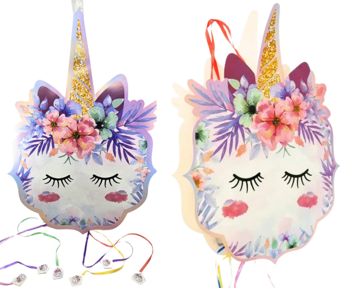 MPS MY PARTY SUPPLIERS® 1pc Unicorn Pull String Pinata Unicorn Face Theme Khoi Bag Kids Party Goodie Bags Rainbow Theme Party Supplies for Girls Princess Theme Party Decoration Animal Pinata - Image 6