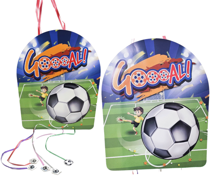MPS MY PARTY SUPPLIERS® 1pc Soccer Football Theme Pull String Pinata Khoi Bag Kids Party Goodie Bags Sport Theme Party Supplies for Children Football Theme Birthday Decorations Return Gift Ideas - Image 3