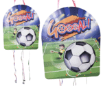 MPS MY PARTY SUPPLIERS® 1pc Soccer Football Theme Pull String Pinata Khoi Bag Kids Party Goodie Bags Sport Theme Party Supplies for Children Football Theme Birthday Decorations Return Gift Ideas