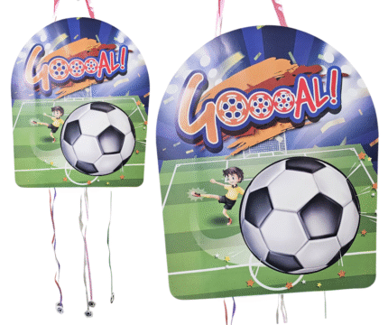 MPS MY PARTY SUPPLIERS® 1pc Soccer Football Theme Pull String Pinata Khoi Bag Kids Party Goodie Bags Sport Theme Party Supplies for Children Football Theme Birthday Decorations Return Gift Ideas