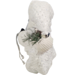 18" Elegant White Frost Standing Santa Claus with Lantern | Plush Gnome Christmas Decoration | Winter White Santa Figure for Tabletop, Tiered Tray, Home & Holiday Decor | Christmas Ornament Statue - Image 7