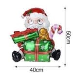 4D Standing with Santa Gift Foil Balloon, Merry Christmas Xmas Theme Foil Balloons for Christmas Party Decorations, Santa Foil Balloon - Image 8
