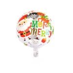 round foil balloon with merry christmas print, merry christmas Balloons decorations, Christmas festive Decor, xmas balloon decorations (white merry xmas)