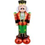 1set Self standing Nutcracker Christmas foil balloon, Nutcracker Foil Balloons, Christmas balloons, xmas balloon decorations, merry christmas balloon (RED 62 * 124cm)