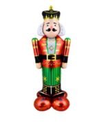 1set Self standing Nutcracker Christmas foil balloon, Nutcracker Foil Balloons, Christmas balloons, xmas balloon decorations, merry christmas balloon (RED 62 * 124cm)