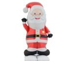 1pc Self standing Santa Claus Christmas foil balloon, waving hand Santa Claus Balloons, Christmas festive Decor, merry xmas santa balloons (red santa with glasses 58inches)