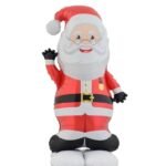 1pc Self standing Santa Claus Christmas foil balloon, waving hand Santa Claus Balloons, Christmas festive Decor, merry xmas santa balloons (red santa with glasses 58inches)