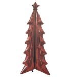 1pc Red Self-Standing Christmas Tree Foil Balloon, 183×76×76cm | Festive Tree Shape Foil Balloon for Merry Xmas Decorations, Christmas Party Décor, Holiday Balloon