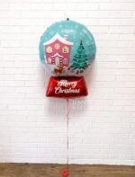 set of 5 merry christmas foil balloon, dome Shape Foil Balloons decorations, Christmas festive Decor, xmas balloon decorations, merry christmas round balloon multicolor - Image 5