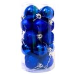 20pcs Christmas Decorations Hanging Balls (4cms) for Christmas Tree Decoration Item, Fancy Xmas Decor, Shatterproof Xmas Tree Decor Balls (Blue)
