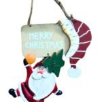 1pc Christmas Hanging ornaments, Wooden Santa claus hanging