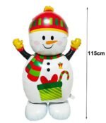 1pc 112 * 67cm Self standing White Snowman Christmas foil balloon, Snow man Foil Balloons decorations, Christmas festive Decor, xmas balloon decorations, merry christmas balloon - Image 2