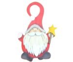 Set of 2 Christmas Hanging Ornaments, Wooden Santa Claus Snowman - Image 3